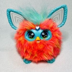 2023 Hasbro Coral Orange Furby Plush Electronic Interactive Plush - Works
